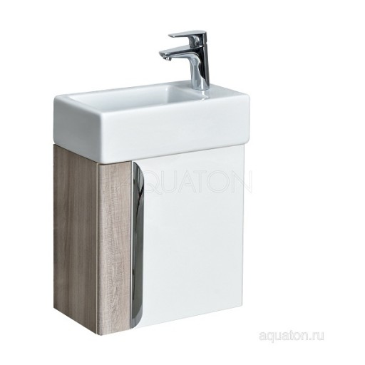 Тумба с раковиной Aquaton Вита 1A2214K1VTD70 белый, ясень шимо